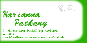 marianna patkany business card